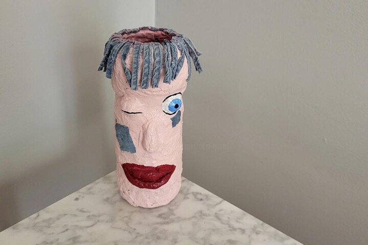 Sculpture titled "potoz14" by Adel Gastel, Original Artwork, Acrylic