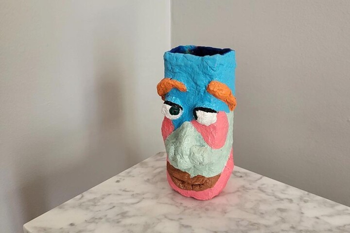 Sculpture titled "potoz17" by Adel Gastel, Original Artwork, Acrylic