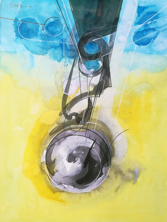 Dessin intitulée "sans titre" par Rodin Sotolongo Zapata, Œuvre d'art originale, Aquarelle