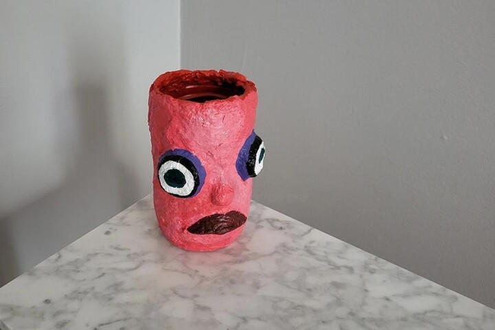 Sculpture titled "potoz33" by Adel Gastel, Original Artwork, Acrylic