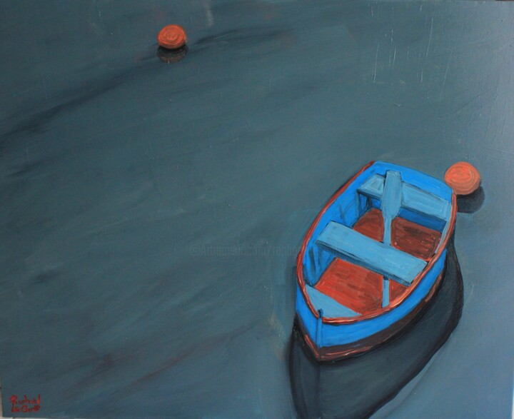 Painting titled "Concarneau" by Raphael Le Goff, Original Artwork, Acrylic Mounted on Wood Stretcher frame