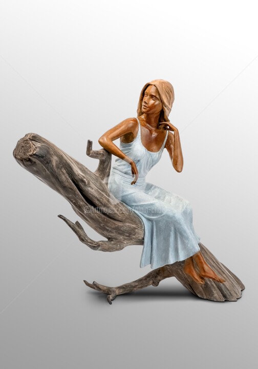 Sculpture titled "- Rose -" by Alain Choisnet, Original Artwork, Bronze
