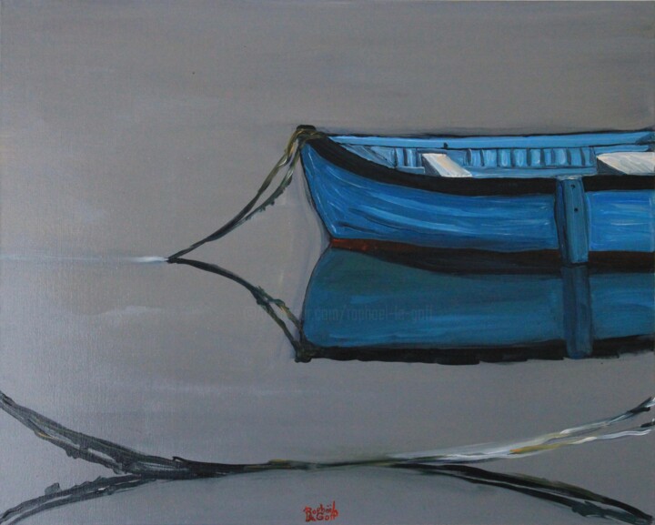 Painting titled "Concarneau 3" by Raphael Le Goff, Original Artwork, Acrylic Mounted on Wood Stretcher frame