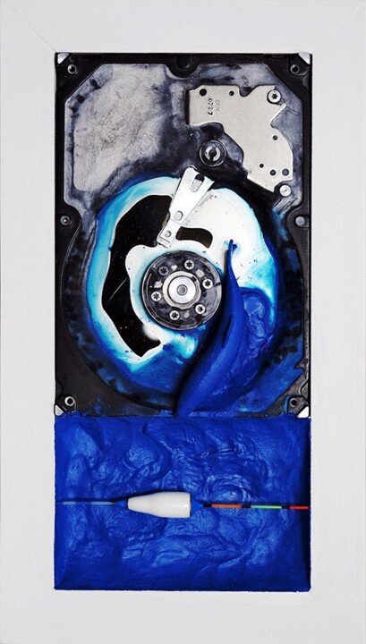 Sculpture intitulée "DD55+, le hareng bl…" par Guykayser, Œuvre d'art originale, Aluminium