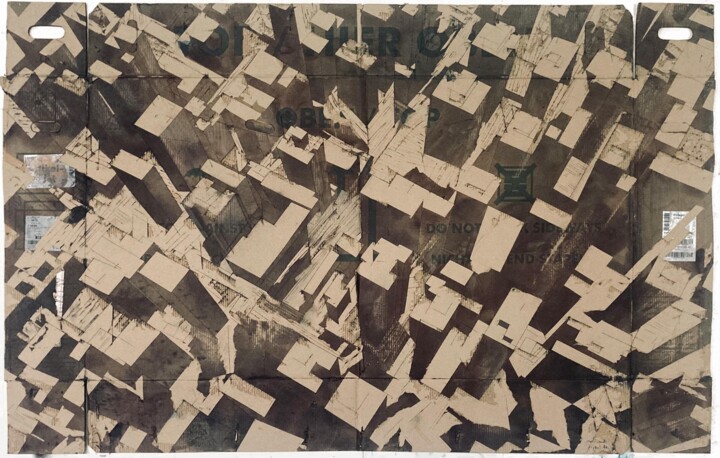 Cityscape 136x246 Tekening, 53,5x96,9 in