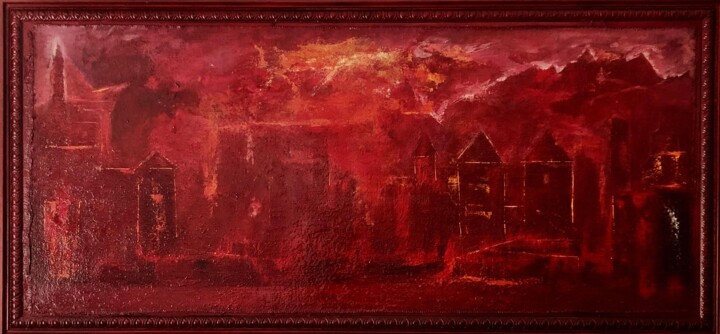 Collages titled "Les vieux moulins " by Spazi, Original Artwork, Collages
