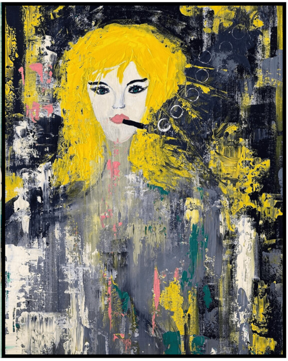 Painting titled "BUBBLE" by Isabelle Taieb Nicolaï, Original Artwork, Acrylic