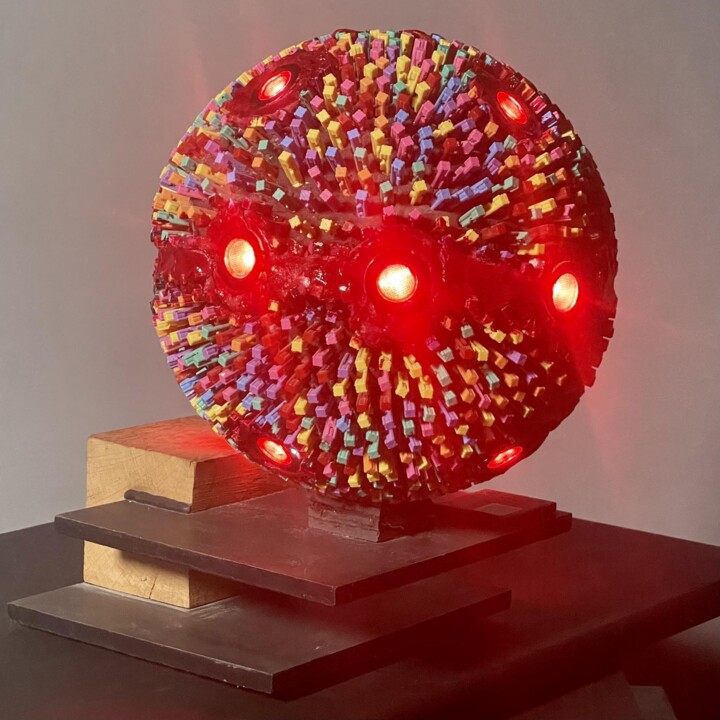 HÉMOGLOBINE GLYQUÉE 雕塑, 9.1x9.1 in