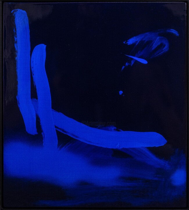 Painting titled "Blue Corner" by Kitikong Tilokwattanotai, Original Artwork, Acrylic
