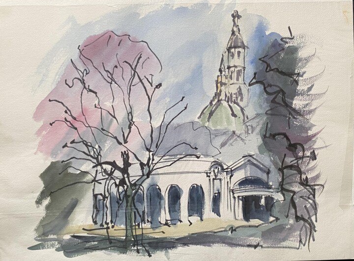 Église, Vichy, France Disegno, 15,8x21,3 in