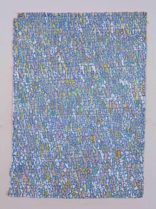 Drawing titled "2 - Disparités " by Alain Blondel, Original Artwork, Oil