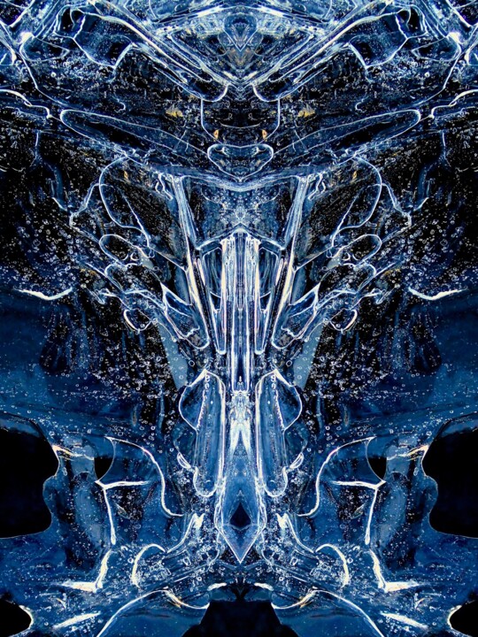 Printmaking titled "MELUSINE" by Francis Grosjean, Original Artwork, Aluminium