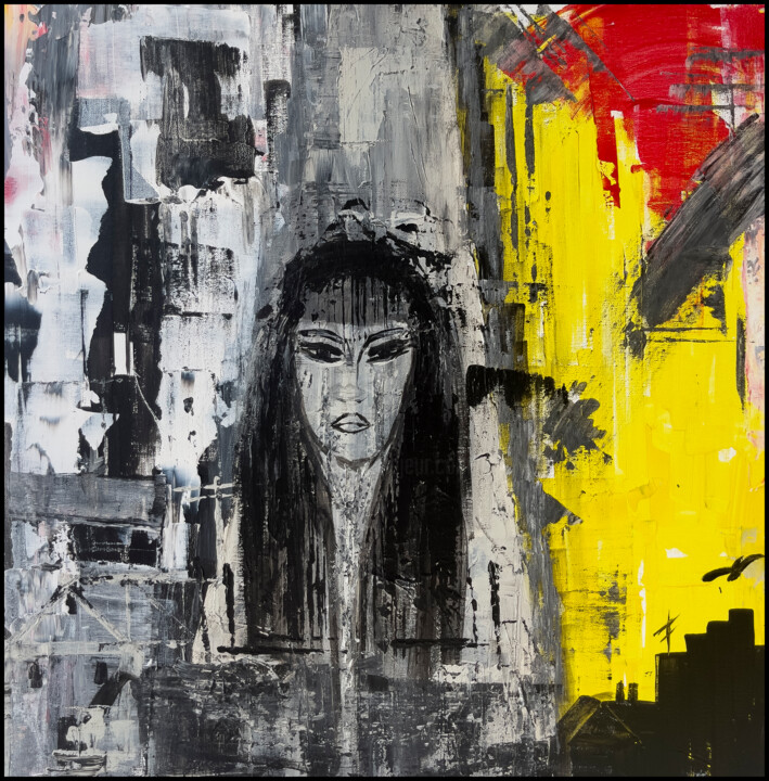 Painting titled "ONE WAY" by Isabelle Taieb Nicolaï, Original Artwork, Acrylic