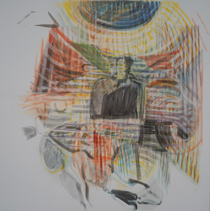 Le visiteur Painting, 78.7x78.7 in
