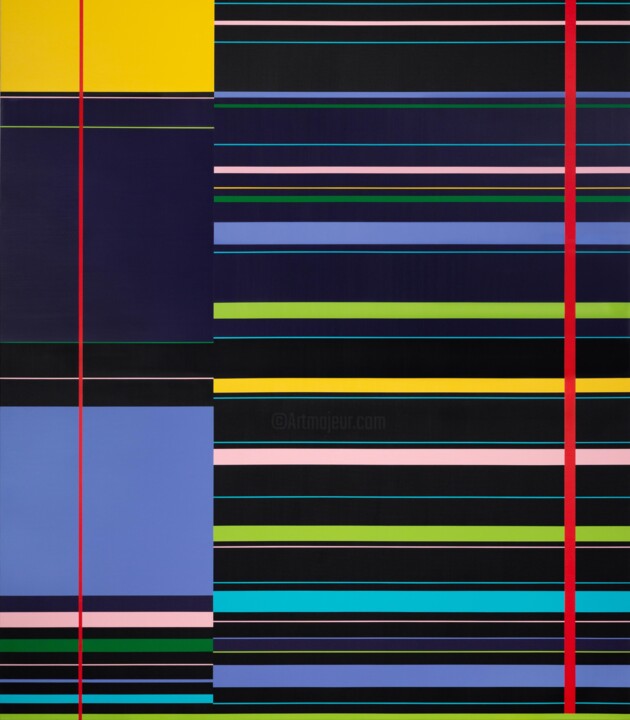 Painting titled "Rhythm Variation #3" by Nemanja Nikolic, Original Artwork, Acrylic