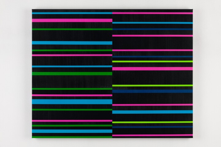 Painting titled "Rhythm T" by Nemanja Nikolic, Original Artwork, Acrylic