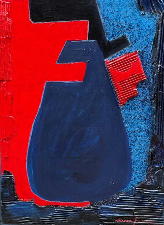 Collages titled "Soulac sur mer" by Danie Faurie, Original Artwork, Acrylic