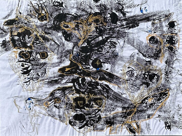 Painting titled "Paper no title" by Lovek , Original Artwork, Acrylic