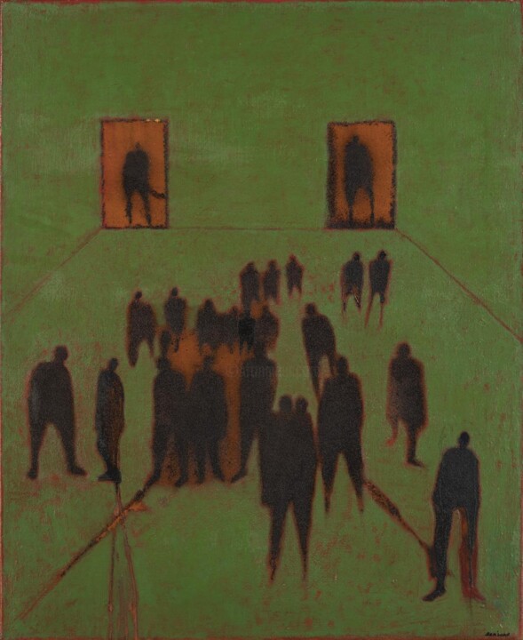 Peinture intitulée "VERT" par Berjoan, Œuvre d'art originale, Acrylique