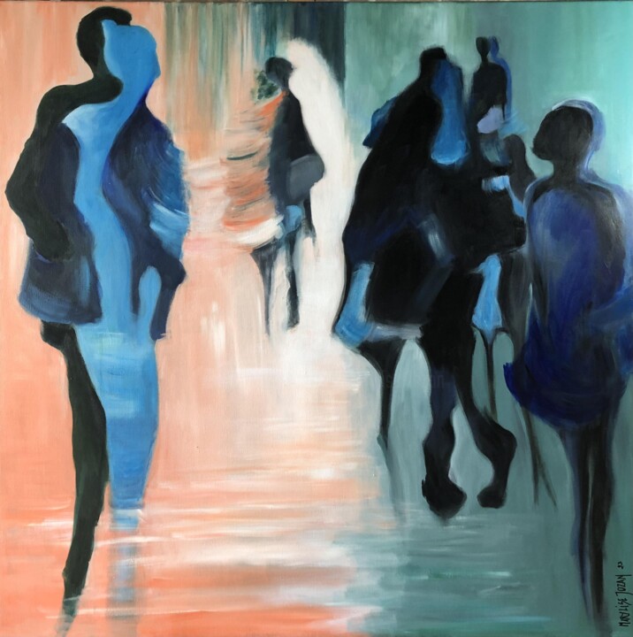 Peinture intitulée "EFFUSIONS " par Marylise Jozan, Œuvre d'art originale, Acrylique