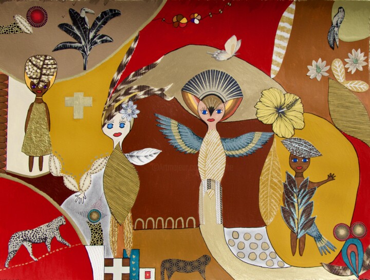 Collages intitulée "MORIBAYASSA" par Kragethe, Œuvre d'art originale, Collages