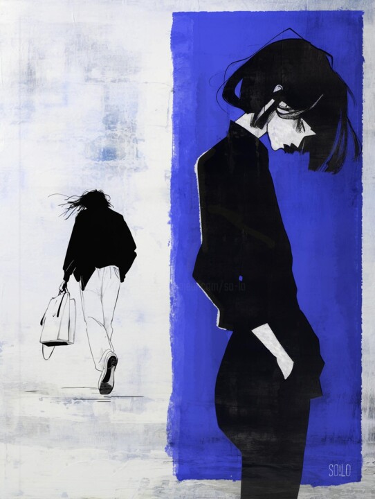 Peinture intitulée "Rachel" par So!Lo, Œuvre d'art originale, Acrylique