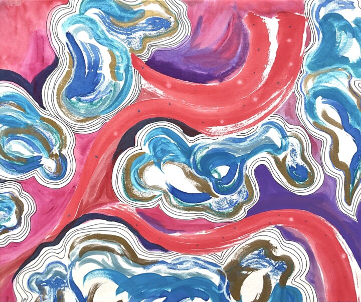 S'élever dans l'espace Рисунок, 21,3x25,6 in