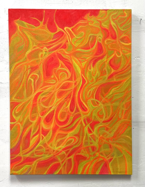 Peinture intitulée "l'été (2)" par Brice Mantovani, Œuvre d'art originale, Huile Monté sur Châssis en bois