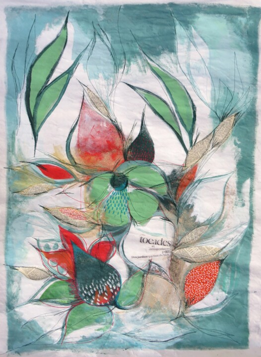 Collages titled "Tocades " by Cécile Morillon, Original Artwork, Acrylic