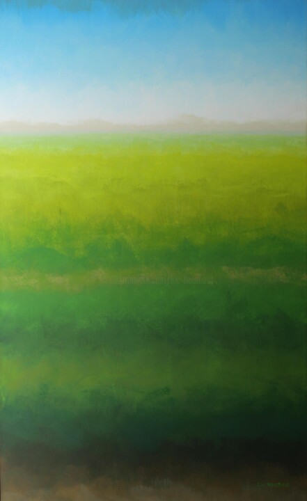 Painting titled "VIBRATIONS FORET" by Luc Hautbout, Original Artwork, Acrylic