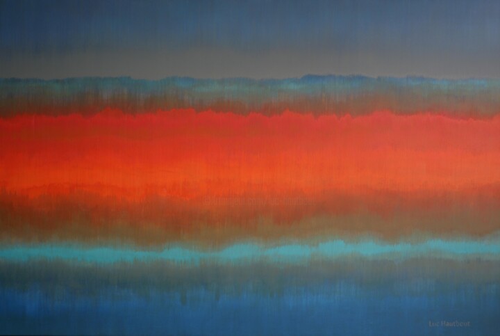 Painting titled "VIBRATIONS POISSON…" by Luc Hautbout, Original Artwork, Acrylic