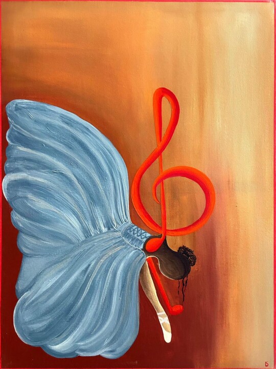 Painting titled "GISELLE" by Stephanie Legere, Original Artwork, Acrylic