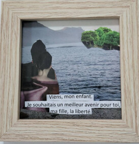 Collages titled "AILES BRISEES" by Lielie Sellier, Original Artwork, Collages