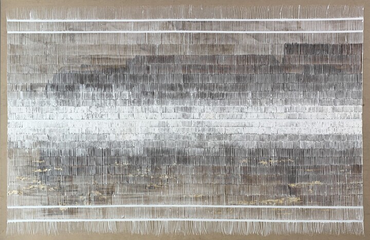 Painting titled "043" by Claudia Lavegas, Original Artwork, Stainless Steel