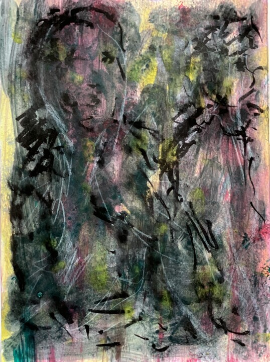 Peinture intitulée "Le doute" par Marcello Caballero, Œuvre d'art originale, Acrylique