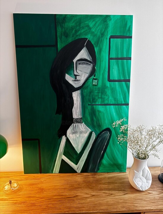 Peinture intitulée "Emily" par Stef75011, Œuvre d'art originale, Acrylique