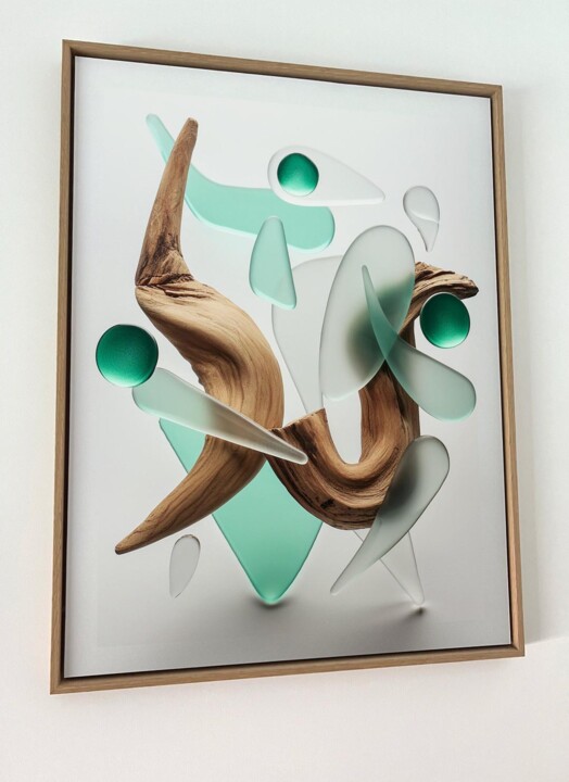 Drawing titled "Back from the beach" by So!Lo, Original Artwork, Wood
