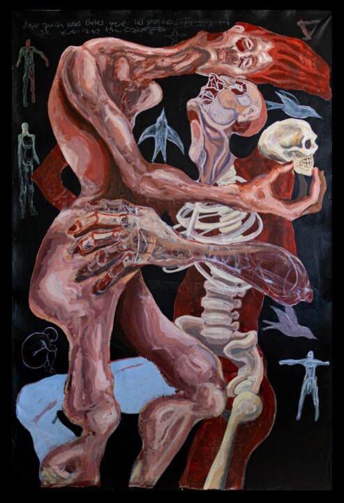 Peinture intitulée ""KISS ME BEFORE THE…" par Vicente Occhionero, Œuvre d'art originale, Acrylique