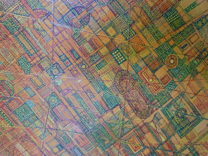 Peinture intitulée "BRASIL VERSAILLES N…" par Dit Denis Brasil, Œuvre d'art originale, Tissu