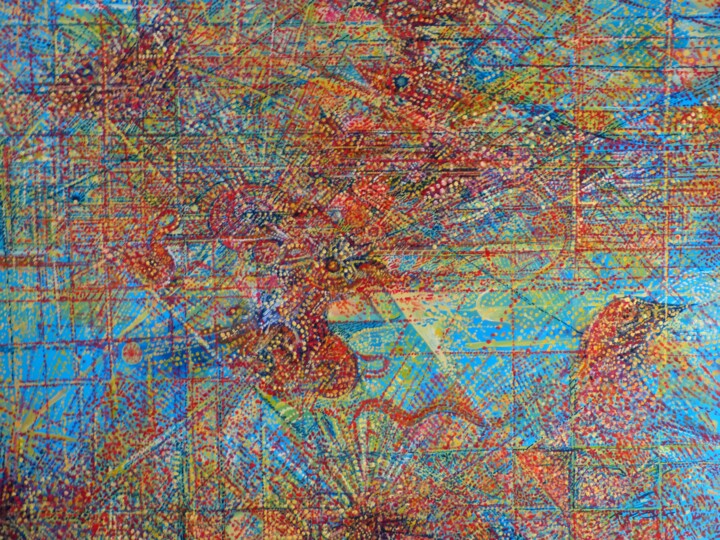 Painting titled "P1000059" by Dit Denis Brasil, Original Artwork, Fabric