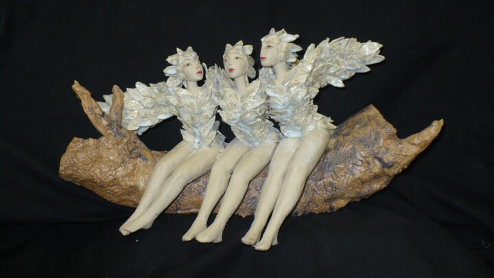 Sculpture titled "les piplettes" by Yo'El, Original Artwork, Sand