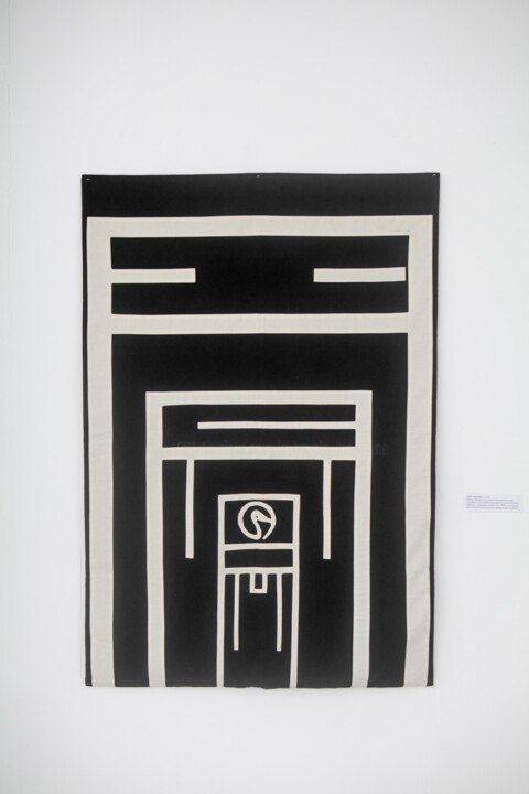 Textile Art titled "Porte Oraculaire" by Manuela Morgaine, Original Artwork, Textile fiber