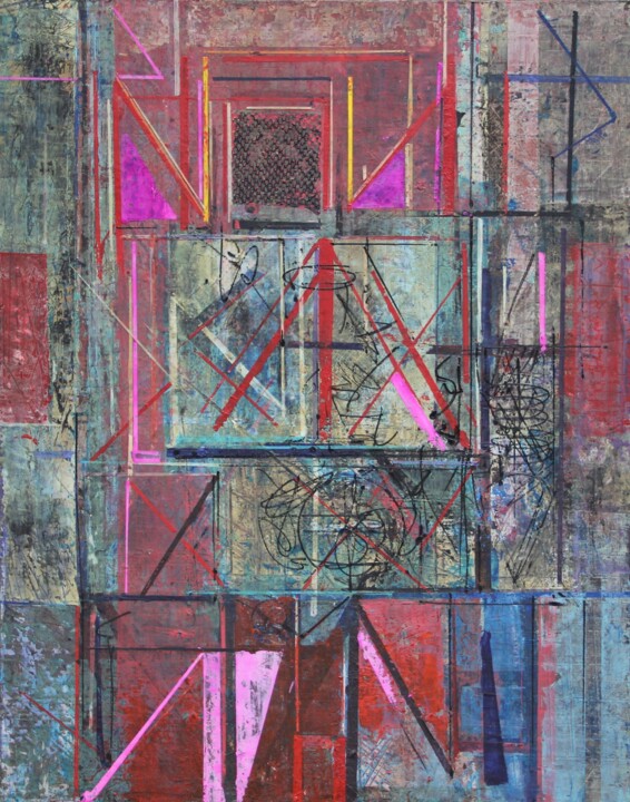 Painting titled "Composition " by Ilian Kolev, Original Artwork, Acrylic