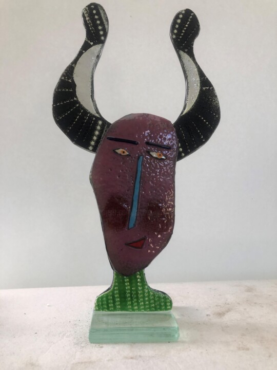 Sculpture intitulée "Pan" par Paulo Galvao De Almeida, Œuvre d'art originale, Verre