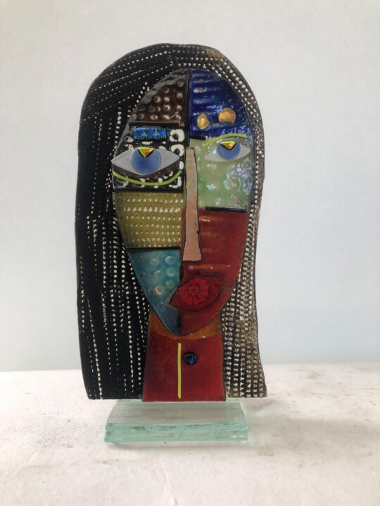 Sculpture titled "ELISA" by Paulo Galvao De Almeida, Original Artwork, Glass