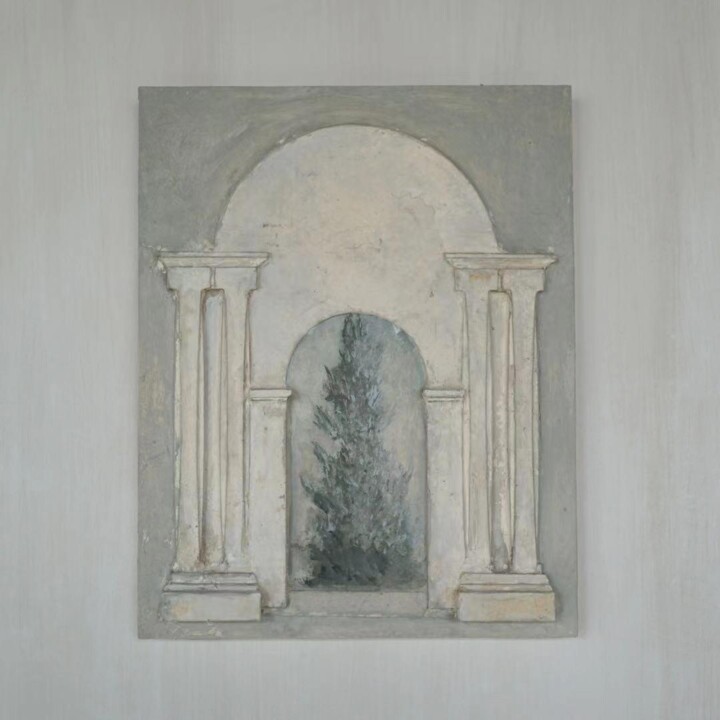 Textile Art titled "For that old faded…" by Mobai Lin, Original Artwork, Acrylic