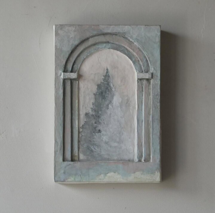 纺织艺术 标题为“To firmaments of mo…” 由Mobai Lin, 原创艺术品, 丙烯