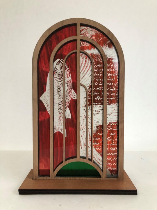 Arts numériques intitulée "IKHTHUS" par Paulo Galvao De Almeida, Œuvre d'art originale, Verre