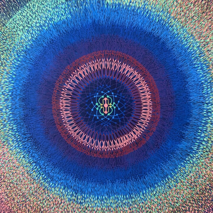 Painting titled "Le chant de la Forêt" by Celia Gouveiac - Peintre/Sculptrice, Original Artwork, Acrylic