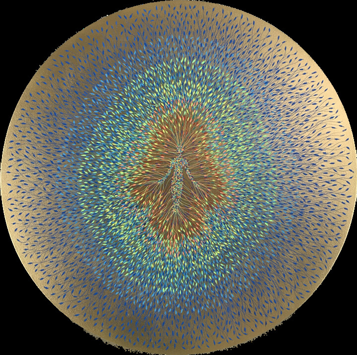 Painting titled "En Souveraineté " by Celia Gouveiac - Peintre/Sculptrice, Original Artwork, Acrylic